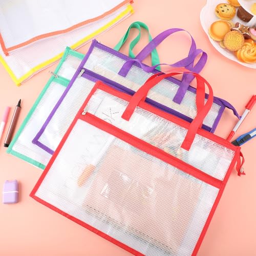 Clysee 5 Pcs Sewing Project Bag 14x11 Needlepoint Organizer, Multicolor - color: Multicolor