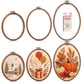 Caydo 6PCS Oval Embroidery Hoops Display Frame, 3 Sizes - size: 3 Sizes