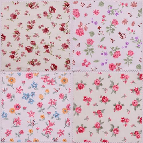 Nodsaw Floral Print Cotton Charm Pack, 5 inch Precuts Quilting Fabric Bundle, 5" Quilt Charm Squares - color: Floral