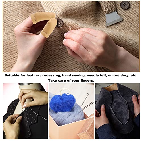 2 Pairs Leather Finger Protector Leather Thimble - size: 2 Pairs