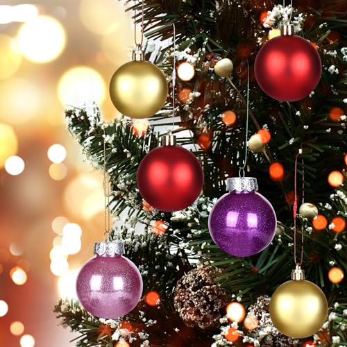 GWHOLE 400Pcs Christmas Ornament Hooks, Chrsitmas Ornament Hangers String with Snap Fastener for Hanging Christmas Ornaments Crafts Gift Tag (Gold, Silver, Red, Green)