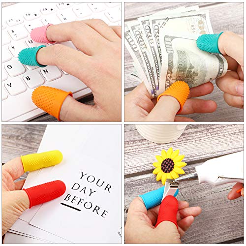 32 Pcs Rubber Finger Pads Tips, Silicone Hot Finger Protectors