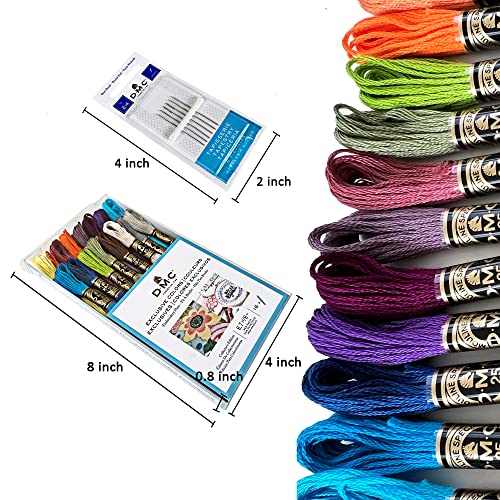 DMC Embroidery Floss Set,Special Selection Pack Bundle with Needles Size24.