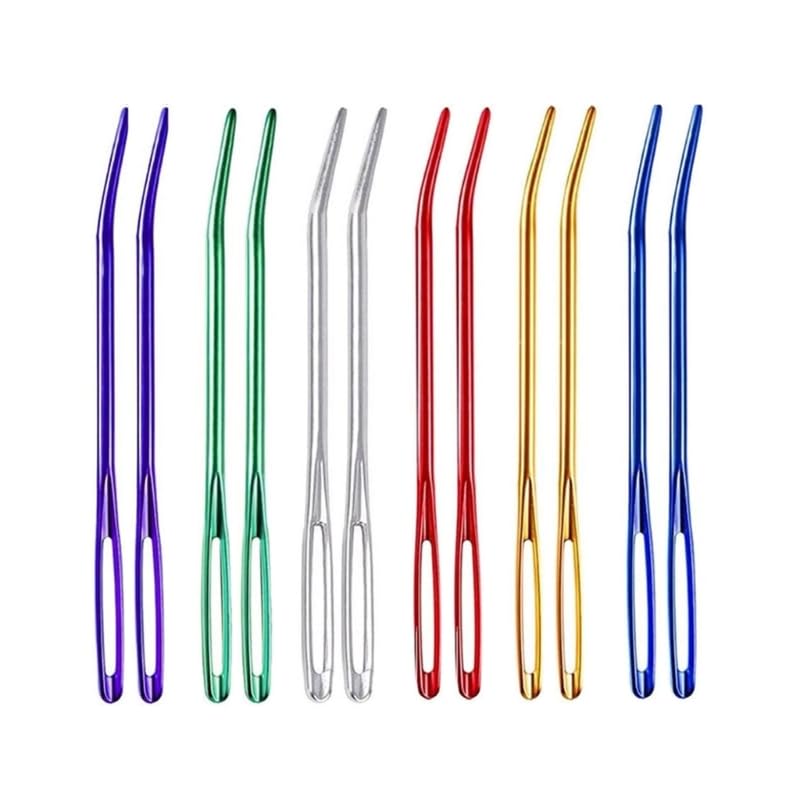 Large Eye Sewing Needle Tapestry Needle for Crochet Darning Yarn Needle Curved Tip for Hand Sewing