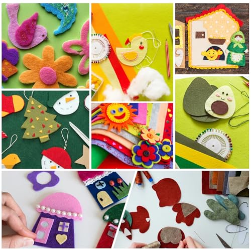 HaoFeiJH 6Pcs Felt Sheets 8"x20" (Gray Colour 12pcs) - color: Gray Colour 12pcs