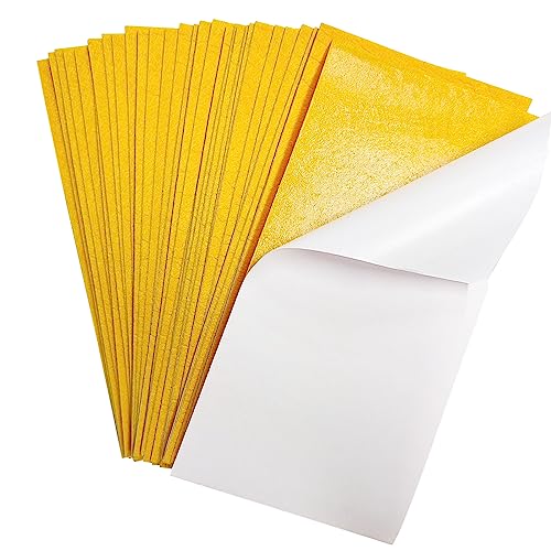 Jtnohx Self Adhesive Felt Sheets Adhesive Backed Felt Fabric Yellow 33Pcs - color: Yellow