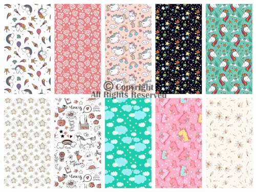 Craftido -25 Options- 100% Cotton Quilting Fabric Bundles 10pcs Fat Quarters 18”x21”-Medium Weight 5.2 oz- Soft Cotton for Quilting, Sewing Project, Patchwork, DIY Crafts – Day Dreaming - color: Day Dreaming