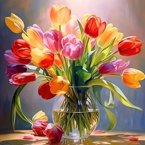 Flowers Cross Stitch Kits for Beginners Adults,Patterns Dimensions Needlepoint Art Crafts,Counted Cross Stitch Kits Embroidery Kits for Beginners Adults for Home Decor 13.8X13.8inch - color: Cross Stitch-1014-1