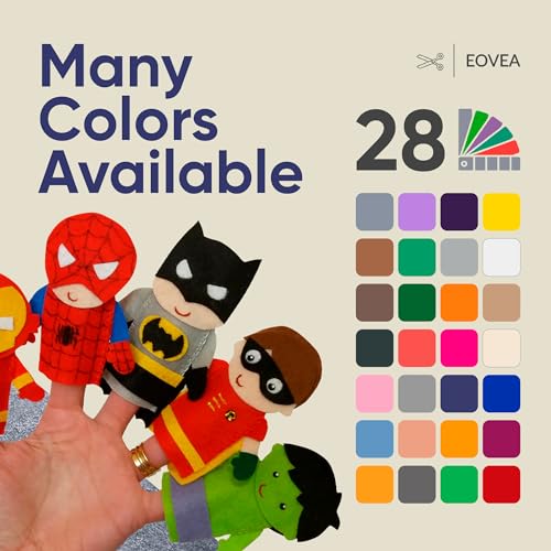 EOVEA | Acrylic Felt Fabric by The Yard | 72" Wide | 1.6mm Thick | Soft & Durable Non-Fraying Felt | for DIY Crafts, Sewing, Upholstery, Costumes & Padding(Charcoal, One Yard) - color: Charcoal, size: 1 Yard