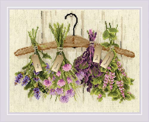 RIOLIS 1717 Herbs Counted Cross Stitch Kit 11.81 x 9.45 in - style: Herbs 1717