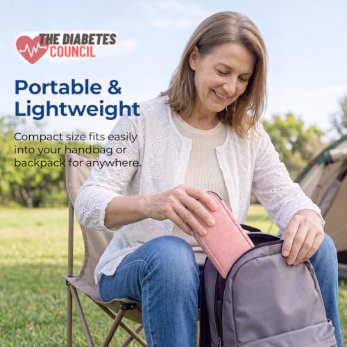 AUVON Lightweight Insulin Cooler Travel Case, 3-Layer Thickened Insulation - color: Pink