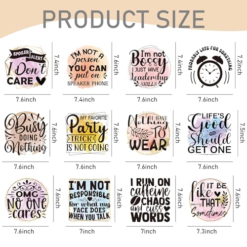 Dazaoratix Sarcastic Iron on Patches - 12 PCs Funny Heat Transfer Design Stickers Ready to Press Black Humor Joke Shirts Decals for T-Shirts Men Adult Clothes Women DIY Crafts Clothing Hat Decoration - style: Black Humor-24Pcs