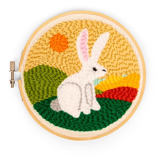 Kikkerland Punch Needle - Hare - Includes Everything Needed - style: Hare