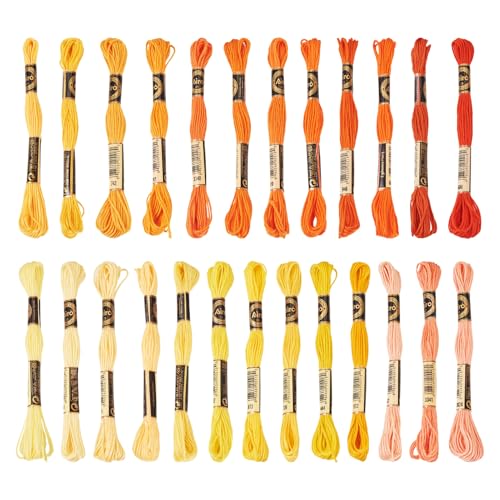 FASHEWELRY 218 Yards Friendship Bracelet String Orange Polyester Embroidery Floss 1mm Cross Stitch Cotton Floss for Hand Sewing Sachets Tassels Cushions Birthday Card DIY - color: Orange, size: 1mm