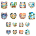 ANATTASOUL Heart-Shaped Silhouette 16PCS Heat Transfers Ready to Press - style: Heart-shaped Silhouette