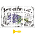 Peacoblue Vintage Lavender Rub On Transfers for Furniture Craft 6"x12" - style: Vintage Lavender and Text
