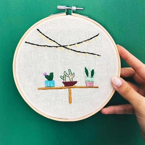 Yorwex 12 Pieces 5 Inch Embroidery Hoops Adjustable Wooden Circle Cross Stitch Hoop Ring for Embroidery, Art Craft Handy Sewing - style: 5 inch