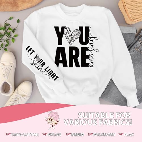 Dtf Transfers Ready to Press - 20Pcs Motivational Sleeve Designs Iron on Transfer, Positive Affirmation Iron on Decals Patches for T Shirts, Encouraging Heat Transfer for DIY Hoodies Clothes - color: Motivational 344