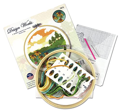 Lakeside Counted Cross Stitch Kit with Hoop
