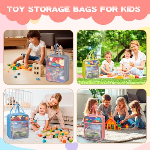 4 Pack Extra Large Mesh Toy Zipper Storage Bags (11.8 * 9.8 * 5.2in) - size: 4PcsXL
