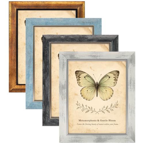 XUANLUO 8x10 Picture Frames Set of 4,Rustic Retro Photo Frame(Multicolor) - color: Multicolor-4pcs, size: 8 x 10 inch