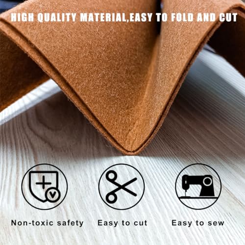 24 Pcs Felt Sheets for Crafts Felt Fabric Sheets, 8 Inch X 12 Inch Soft Brown Gray Craft Felt 1mm Thick A4 Stiff Felt Sheets for Patchwork (Brown Series) - color: Brown Series