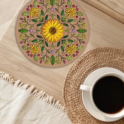Peacoblue Mandala Flower Stick and Stitch Embroidery Patterns - color: Mandala Flower