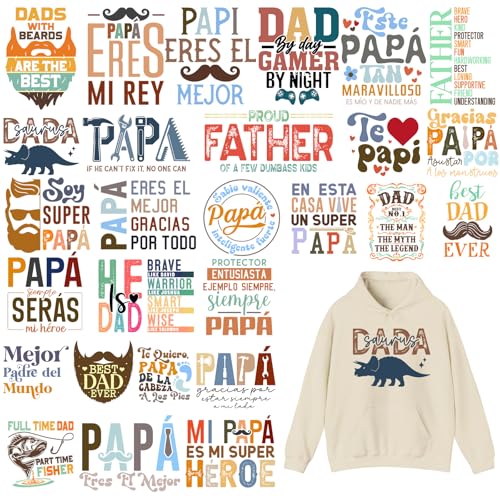 Bomi Father's Day Iron on Transfers Heat Transfer Vinyl 27pcs - color: Autumn-10