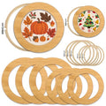 RattanView 12 Pcs Wood Embroidery Hoop Frame for Display 6 & 8 Inch - color: Natural, size: 6 inch/8 inch