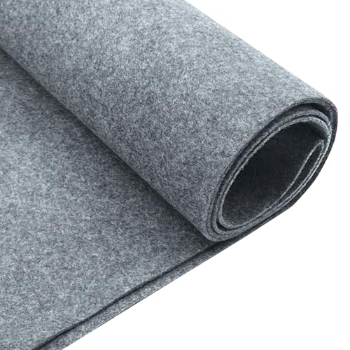 EOVEA | Acrylic Felt Fabric by The Yard | 72" Wide | 1.6mm Thick | Soft & Durable Non-Fraying Felt | for DIY Crafts, Sewing, Upholstery, Costumes & Padding(Charcoal, One Yard) - color: Charcoal, size: 1 Yard