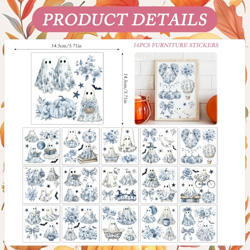 Rub on Transfers for Furniture DIY Crafts Chinoiserie Halloween - color: Chinoiserie Halloween
