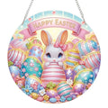 Eiflow Acrylic Diamond Art Hanging Kit for Adults, DIY Diamonds Painting Door Hanger Board Kit, Special Crystal Diamond Art Painting Pendant Ornament (Happy Easter) - color: Happy Easter