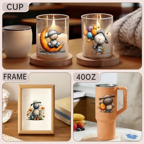 32 PCS Farm Sheep UV DTF Cup Wrap Stickers - style: Farm Sheep