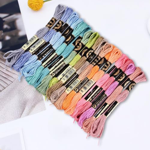 18 Skeins Friendship Bracelet String Embroidery Floss for Sewing - color: Variegated Color