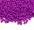Perlin Glass Seed Beads 3mm 8/0 Round Mini Small Pony Beads 3300pcs for Making Earrings Bracelets Pendants Waist Jewelry DIY Handmade Opaque Color Kit (Dark Pruple, 2,6 mm ~ 3 mm) - color: Dark Pruple