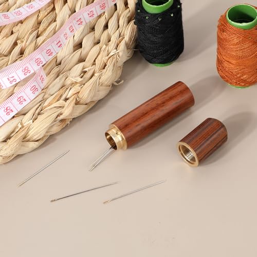 48Pcs Large Eye Sharp Needles, Self Threading Needles for Hand Sewing, Easy to Thread Big Eye Sewing Needles, Embroidery Needles Blind Needles in 3 Sizes 1.42/1.5/1.65 in for DIY Embroidery Sewing