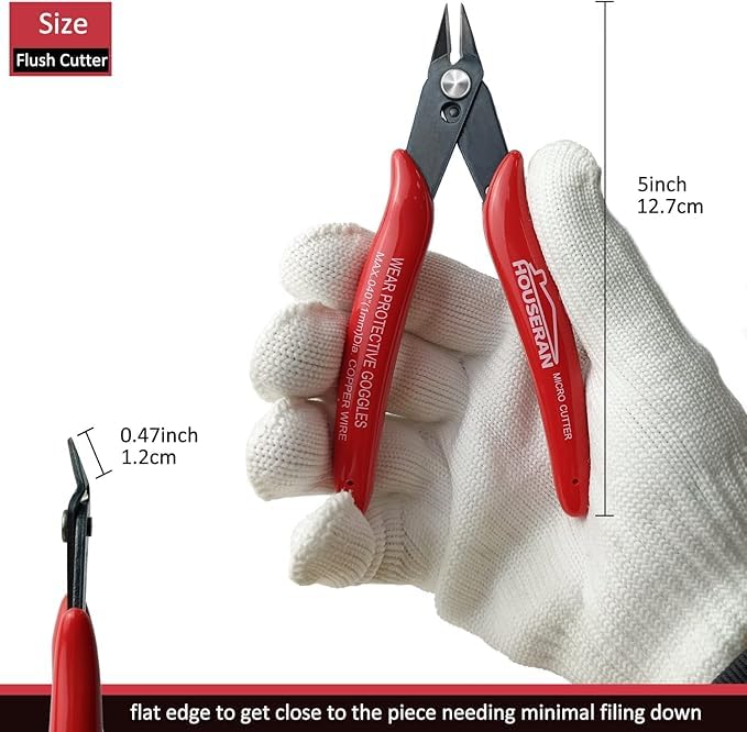 Wire Cutters, 20 PACK, 5 Inch Flush Cutter, Side Cutters - color: 20 Pack
