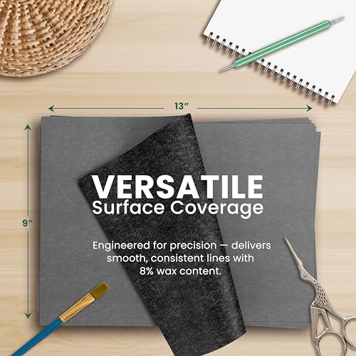 MyArtscape Graphite Transfer Paper 9" x 13" 25 Black Waxed Sheets
