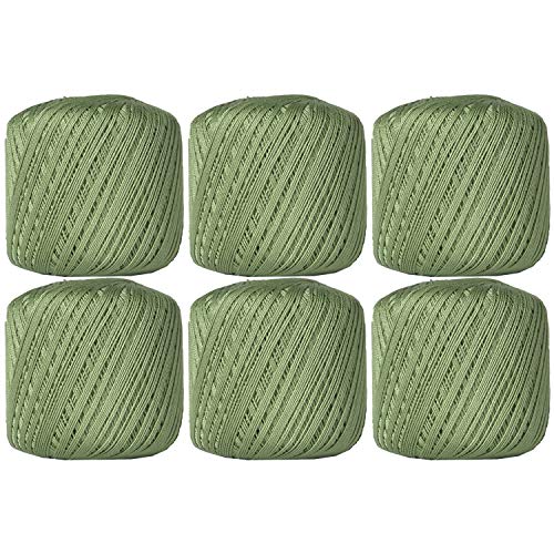 ThreadArt 100% Cotton Crochet Thread Size 10, 6 Ball Pack, Avocado 10 - color: AVOCADO, size: SIZE 10 - 6 PACK