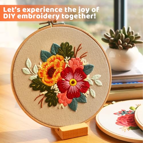 14 Skeins Embroidery Floss, Orange Cotton Embroidery Thread - color: Orange