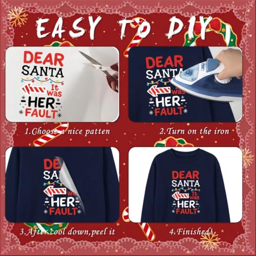 Dazoratix Christmas Iron on Transfers - 24 Sheets Funny DTF Ready to Press - style: Funny Christmas