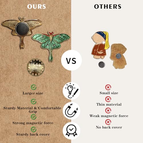 Needle Minder Magnet, Magnetic Needle Minder, Needle Minders Magnetic Cross Stitch Accessories, Magnetic Needle Holder, Life Tree, Butterfly, Cats, Owl, Heart (Green Butterfly) - size: Green Butterfly