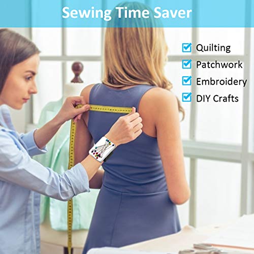 Coitak 3 PCS Magnetic Pin Holder Wrist Band, Magnetic Sewing Wristband