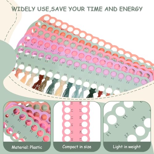 COHEALI 5-Pack Embroidery Floss Organizer Thread Winding Board Cross Stitch Thread Holder Storage Plate for Sewing Storage Craft Floss Sorter Embroidery Projects 11.81 X 2.36 X 0.11 in