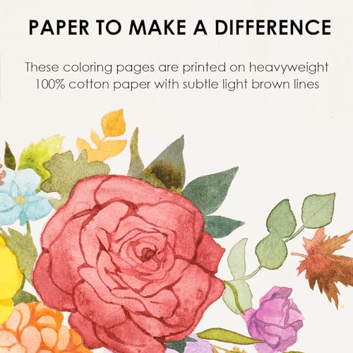 Grabie Watercolor Coloring Book, 15 A5 Cotton Sheets, Autumn-Themed - color: Autumn