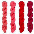 FREEBLOSS 4 Pcs Sashiko Thread Sashiko Skein 4 * 100 M Red Wine Colors - color: All Red