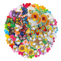 80Pcs Flower Butterfly Bee Iron on Patches Bulk, Sew on Embroidered Applique Flower & Butterfly Patch for Clothing, Hats, Backpacks, Jackets, and Bags - color: Flower & Butterfly