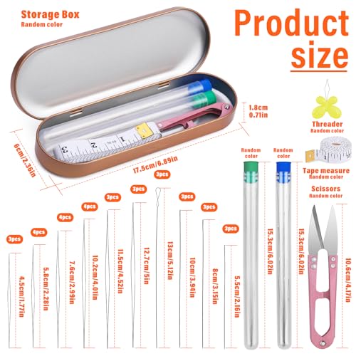 GarfxG 39 Pcs Beading Needles Set, 3 Types Beading Needle with Bead Tools - style: 39 PCS