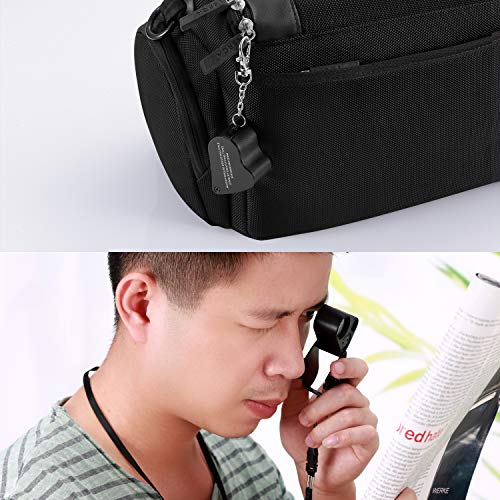 Jiusion 2 Pack Black Portable LED Lighted 30X 60X Jewelry Magnifier Loupe - color: Black, size: 2 Pack