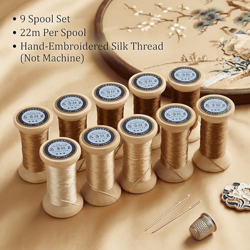 Natural 100% Mulberry Handmade Embroidery Silk Thread Silk Floss (58) - color: 58